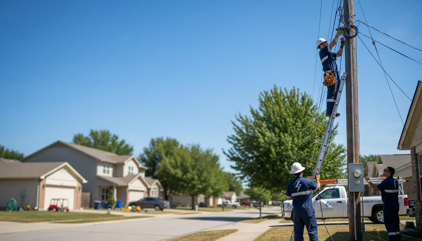 Residential electrician providing installation services in Burneyville, OK